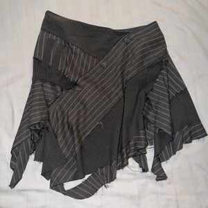 Stylish Gray Asymmetrical Women's Skirt